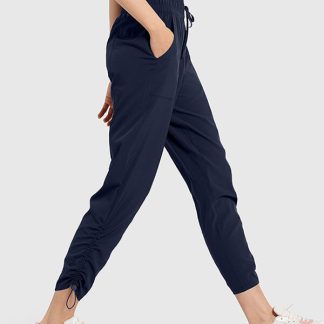 Custom women athletic pants best drawstring running pants