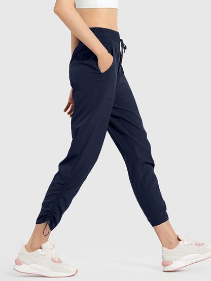 Custom women athletic pants best drawstring running pants