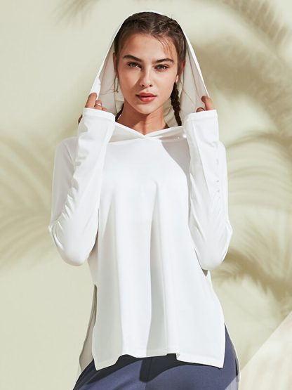 Custom women hoodies sports loose spring and autumn thin open-end sweatshirt
