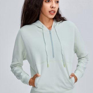 Custom women sports hoodies comfortable thin with pockets sweatshirt