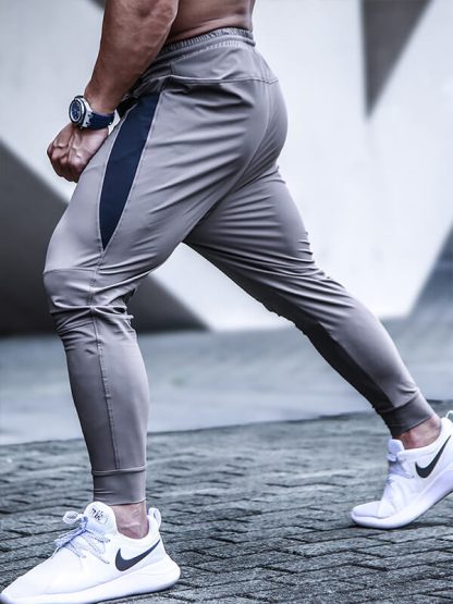 Blank track pants wholesale mens stretch tapered jogger pants - Image 2