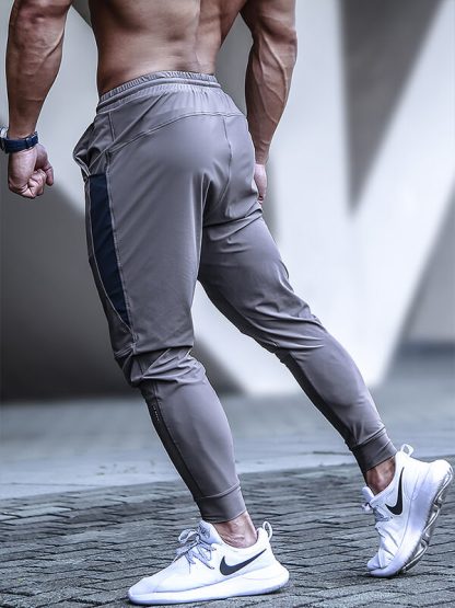 Blank track pants wholesale mens stretch tapered jogger pants - Image 3
