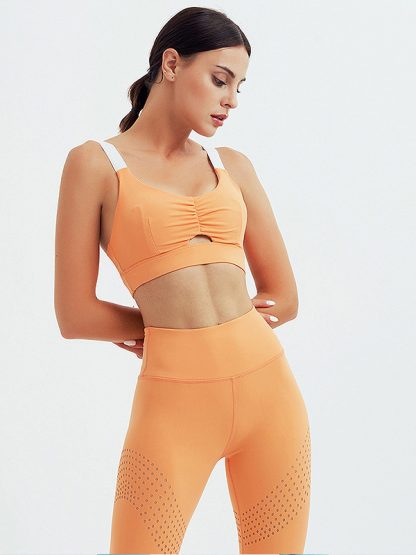 Custom womens fitness clothing sports bra and leggings set
