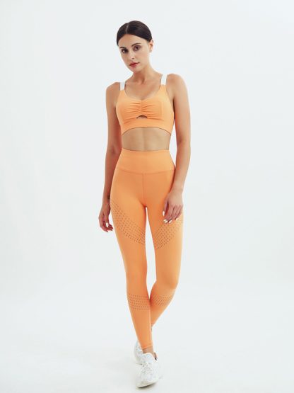 Custom womens fitness clothing sports bra and leggings set - Image 3