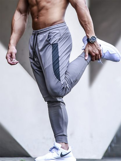 Blank track pants wholesale mens stretch tapered jogger pants - Image 4