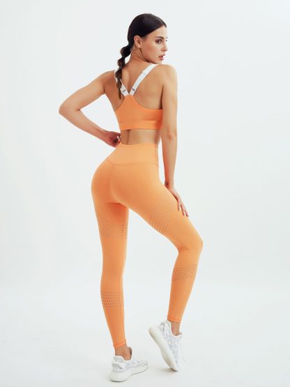 Custom womens fitness clothing sports bra and leggings set - Image 4