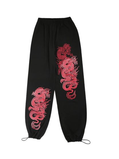 Custom womens printed jogger pants baggy casual track pants - Image 3