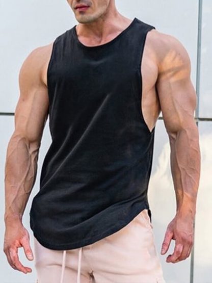 Custom Workout Tank tops Mens Singlets Wholesale Plain Blank Custom Logo