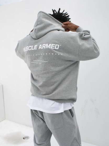 Custom yellow sweatshirt mens baggy drawstring hooded sweater - Image 4