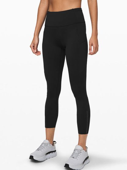 Custom yoga pants with pockets high waisted black gym legging