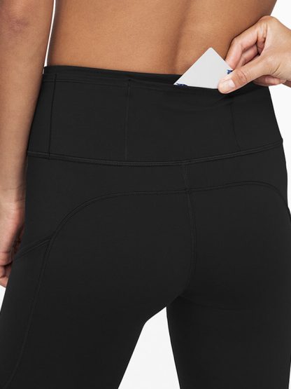 Custom yoga pants with pockets high waisted black gym legging - Image 3