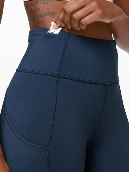 Custom yoga pants with pockets high waisted black gym legging - Image 4