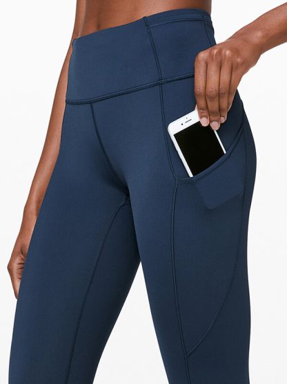 Custom yoga pants with pockets high waisted black gym legging - Image 5
