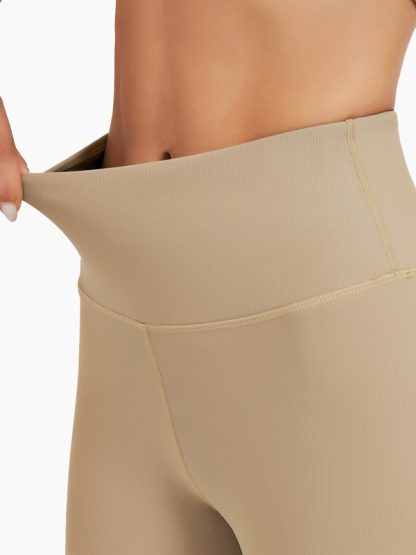 Custom yoga shorts ribbed women's high waisted biker shorts - Image 5