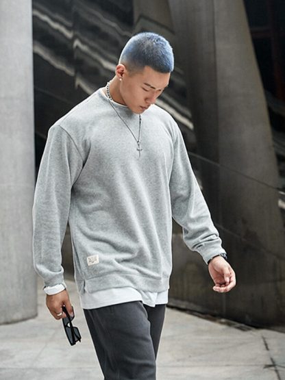 Customize your own sweatshirt fake two-piece pink long-sleeved top - Image 3