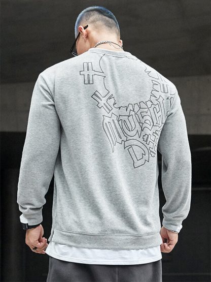 Customize your own sweatshirt fake two-piece pink long-sleeved top - Image 5