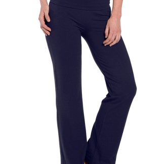 Customized fold over yoga pants baggy cotton plain yoga pants