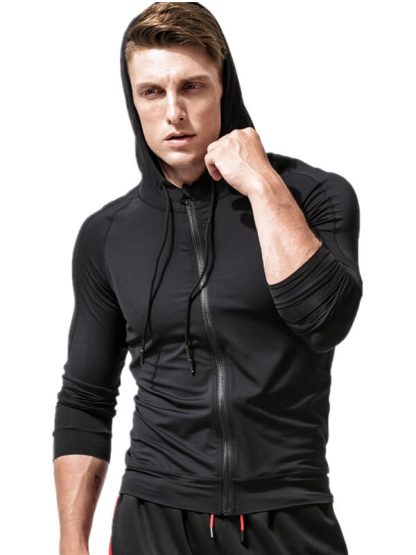 Customize your own sports jacket thin zipper hooded sweatsuit - Image 3