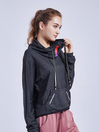 Customized sports hoodie drawstring sweatshirt cationic pullover - Image 3