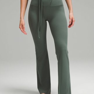 Customized women's waist-wrapped flared yoga pants
