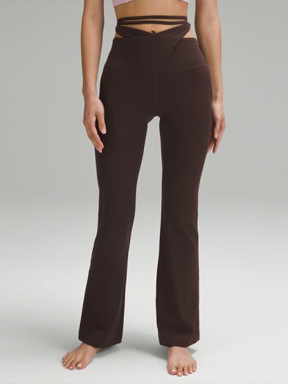Customized women's waist-wrapped flared yoga pants - Image 2