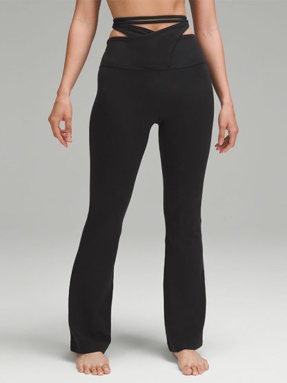 Customized women's waist-wrapped flared yoga pants - Image 3