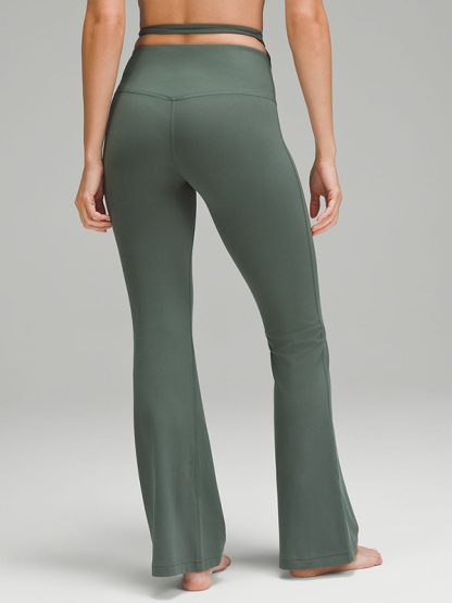 Customized women's waist-wrapped flared yoga pants - Image 4