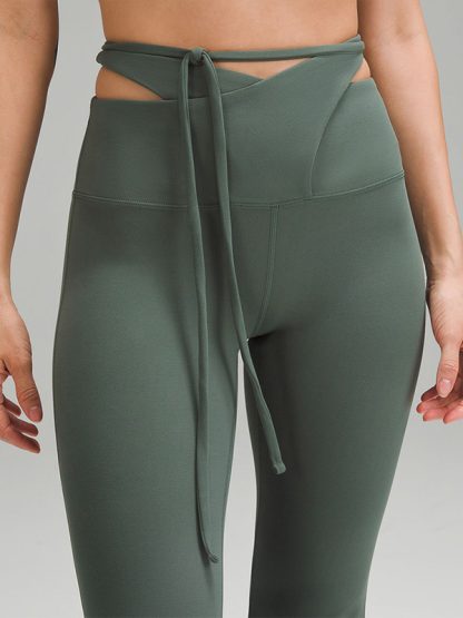 Customized women's waist-wrapped flared yoga pants - Image 5