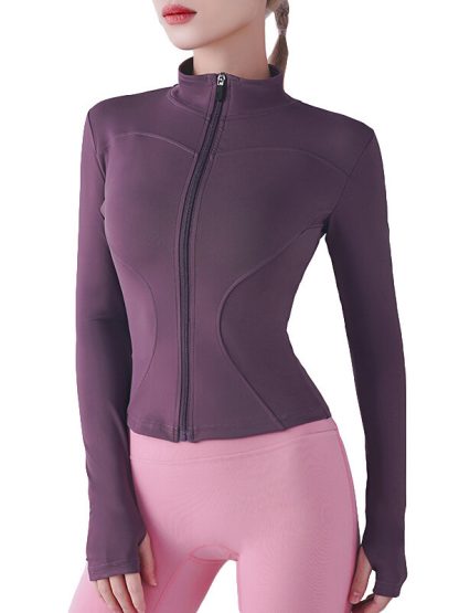 Cheap Custom Sports Jackets Black Full-Zip Fitness Wear - Image 4