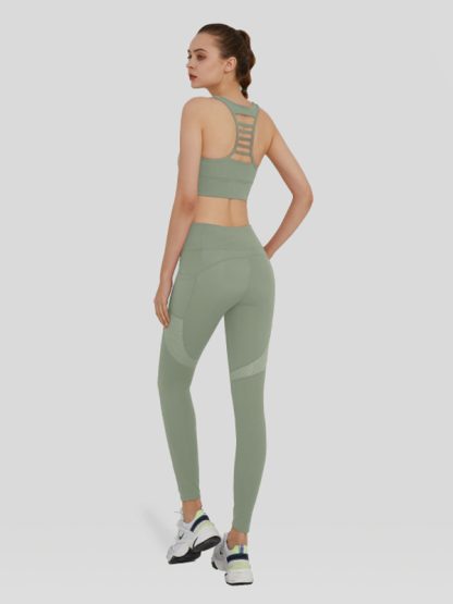 Eco friendly activewear manufacturers china Sports bra Leggings - Image 6