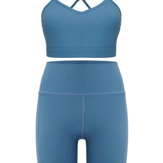 Fitness apparel custom distributors sports bra and shorts set
