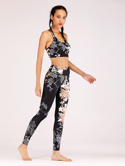 Gym clothing custom china printed strappy sports yoga bra - Image 3