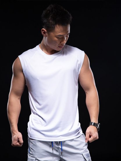 Gym tank tops custom men fitness active wear breathable workout tank tops