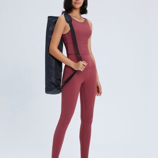 Ladies gym wear custom reversible yoga ribbed tank top