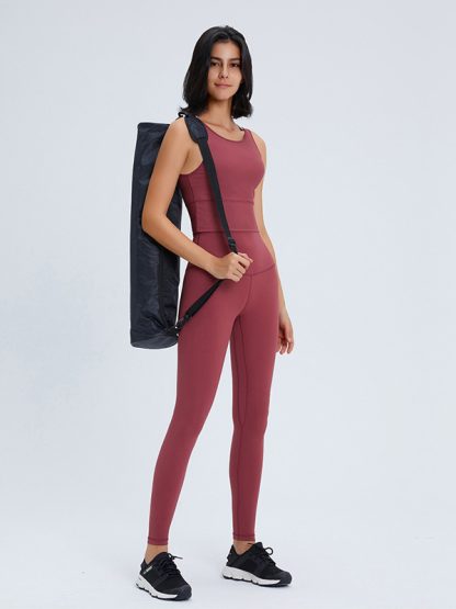 Ladies gym wear custom reversible yoga ribbed tank top