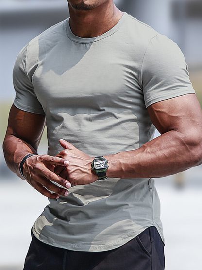 China Gym Wear Wholesale Men's Soft Fitness T Shirt manufacturers