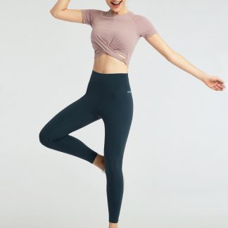 Fitness apparel manufacturers custom short sleeve fit yoga clothing