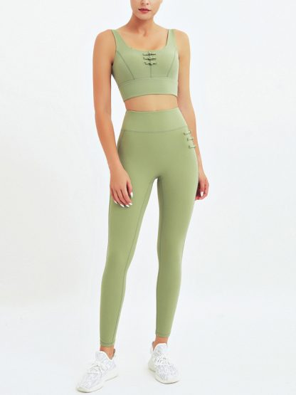Fitness clothing custom distributors sports bra and leggings set - Image 5