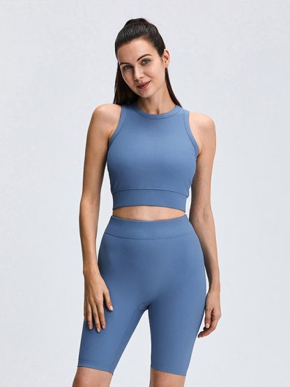 Fitness clothing manufacturer China sports bra and shorts set - Image 5