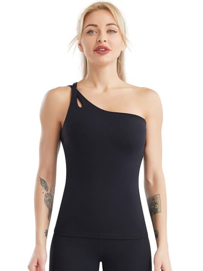 Fitness tank tops custom women's naked feeling fitness sexy back