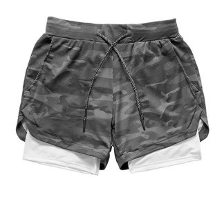 Men's camouflage print running gym shorts wholesale manufacturer