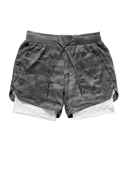 Men's camouflage print running gym shorts wholesale manufacturer