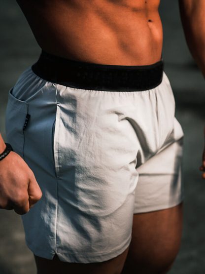 Mens running shorts wholesale black elastic waist sweat jogger pants - Image 2