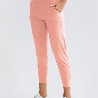 Nylon track pants custom dressy cropped? running pants pink