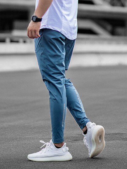 Nylon blank track pants wholesale men tapered jogger pants - Image 4