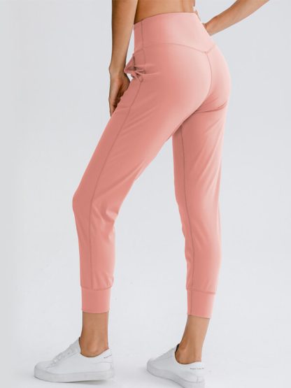 Nylon track pants custom dressy cropped? running pants pink - Image 2