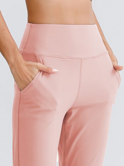 Nylon track pants custom dressy cropped? running pants pink - Image 3