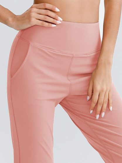 Nylon track pants custom dressy cropped? running pants pink - Image 4
