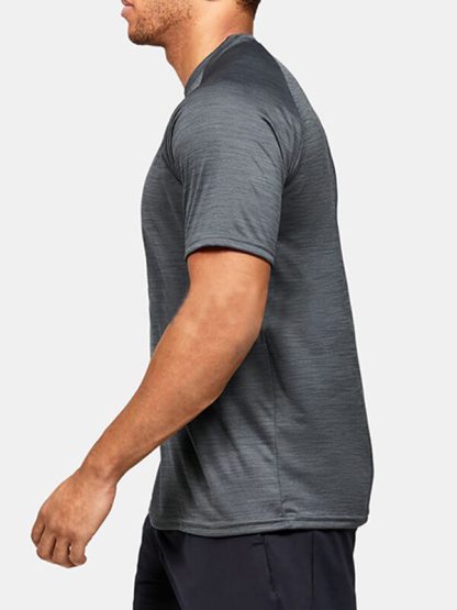 Plain gym wear wholesale short-sleeved polyester cationic sports t-shirts - Image 2