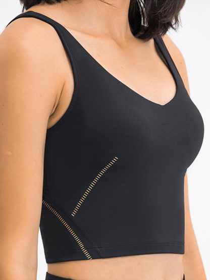 Plain gym wear custom sports bra and leggings set - Image 4